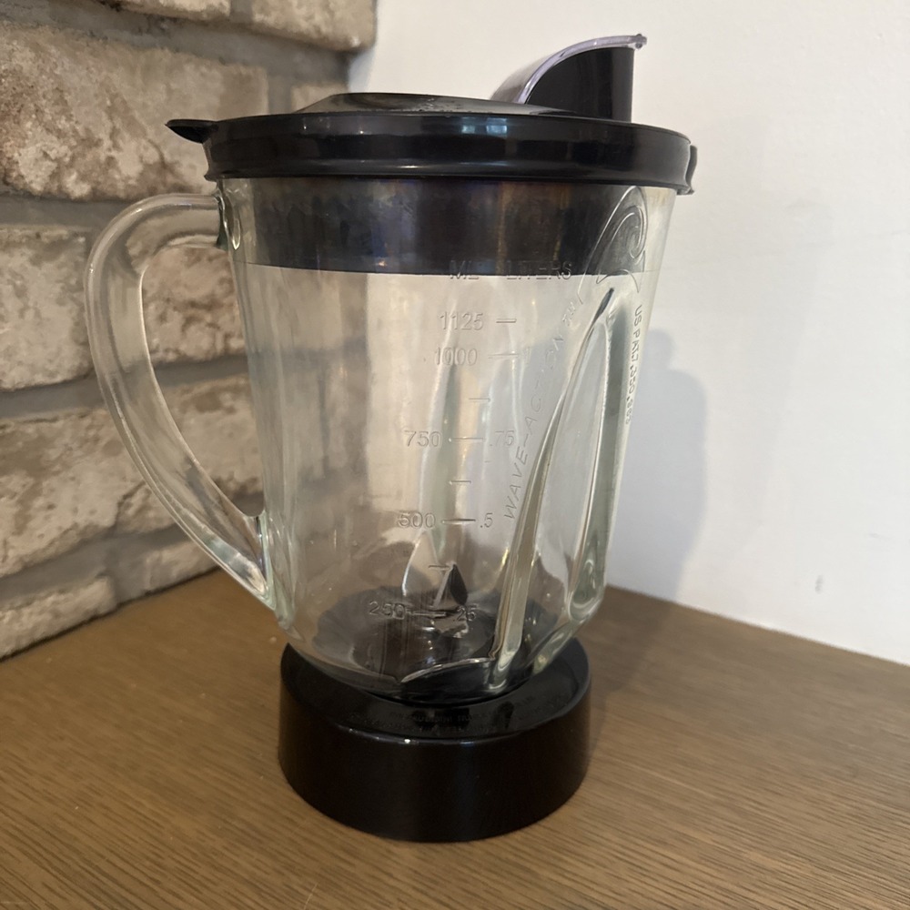 Hamilton Beach Wave Action 40oz 5 Cup Glass Blender Pitcher Lid Replacement Jar